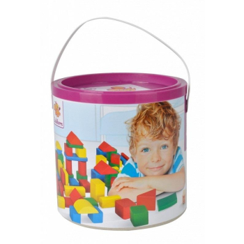 Kolorowe klocki w wiaderku 100 el.